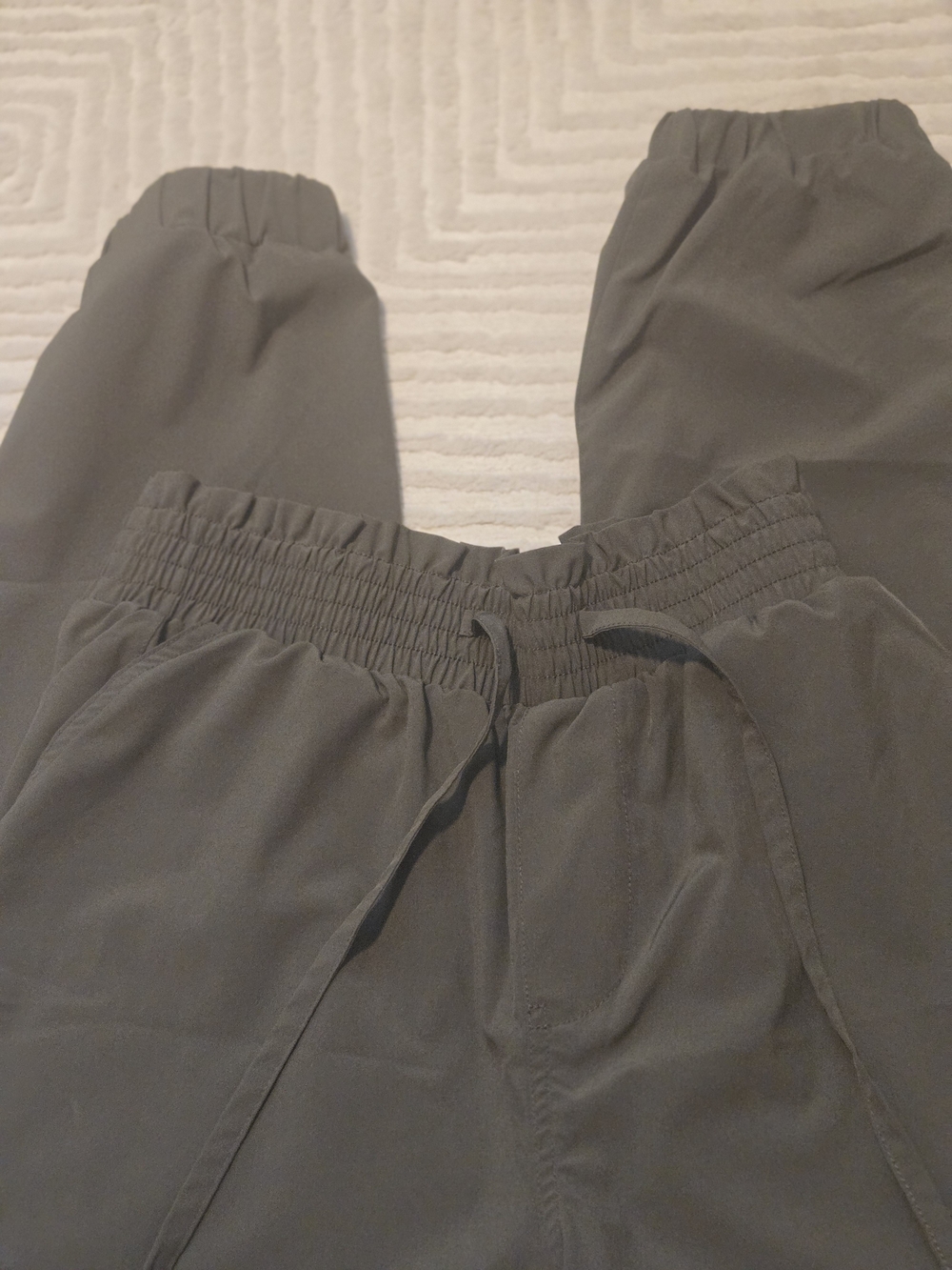 Ci Sono Elastic Waist Drawstring Skinny Joggers - Olive Green
